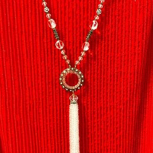 Exquisite long crystal necklace. In perfect pre-loved condition.